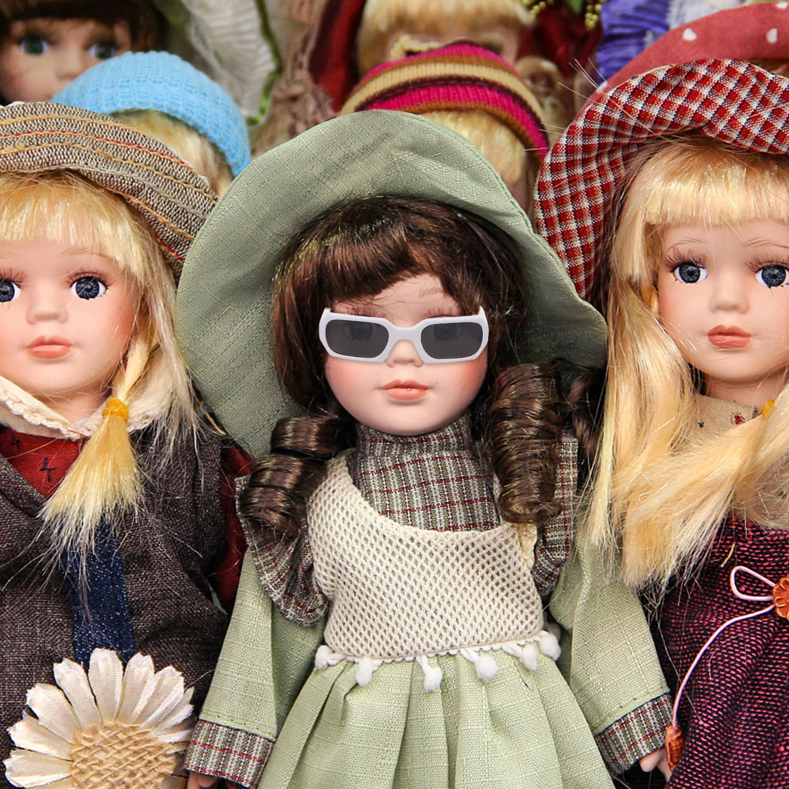6-delige mini-zonnebrilaccessoireset voor 18 inch meisjes Stijlvolle plastic brillen voor rollenspel Dress-Up Outdoor Adventures