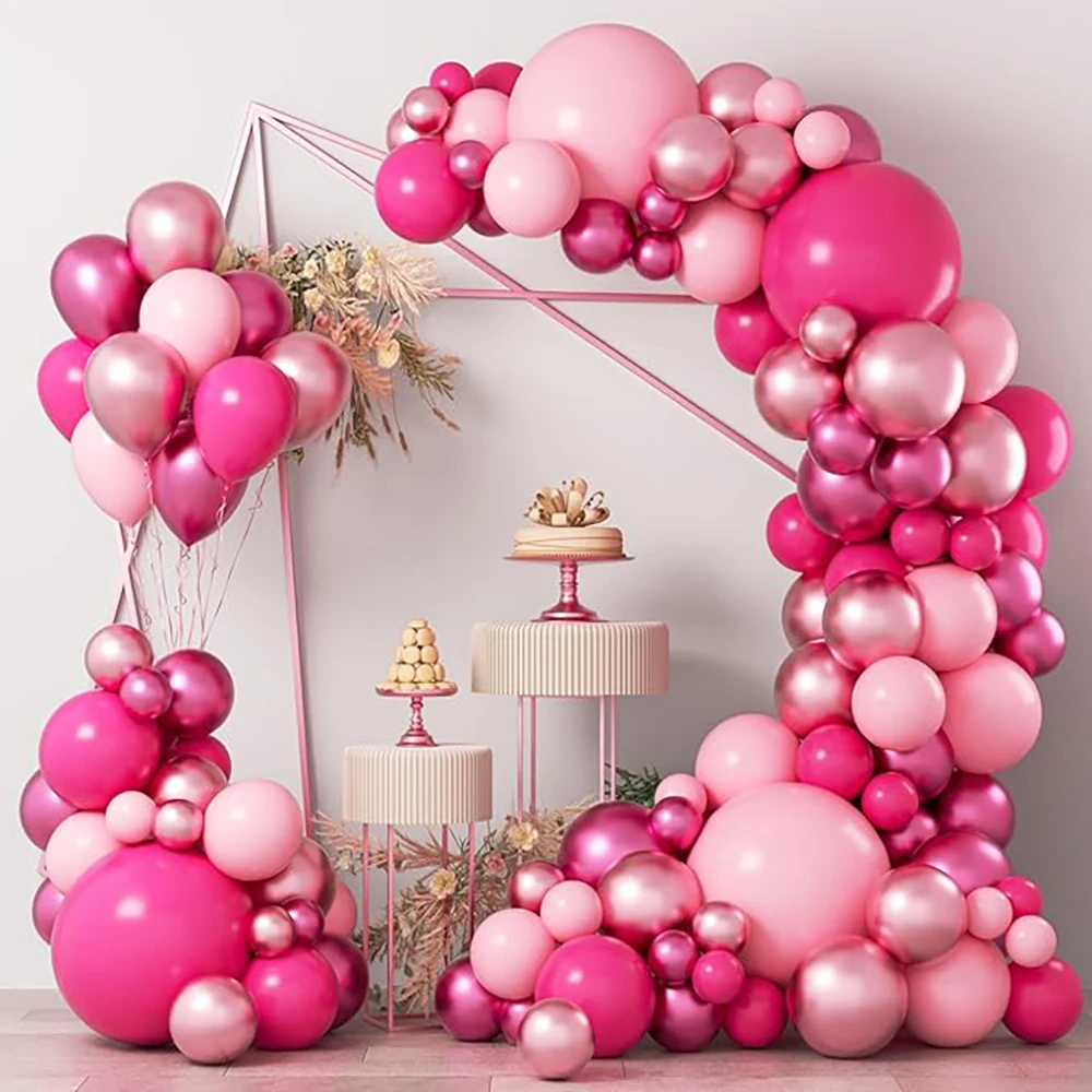 Roze ballonnen slinger Rose roze Rose gouden ballon boog Kit meisje verjaardagsfeestje baby shower huwelijksverjaardag decoratie Globos