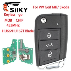 SilKY Car Remote Key 433MHz MQB48Chip for VW Seat Golf 7 MK7 Tiguan Touran Polo for Skoda Octavia A7 5G6959752AB/BB 6V0959752D