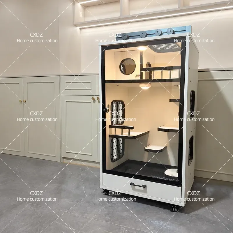 Chinchilla cabinet cage Villa cage Customized cage Can be modified Air conditioner Luxury comfortable solid wood ecological