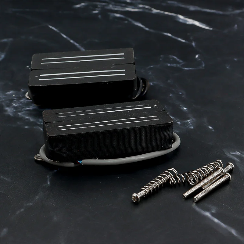 Guitar 4-Rail Dual Blade Humbucker  High Output Alnico V Ceramic Pickups Neck Bridge 6-String Electric Guitar Replacement Black