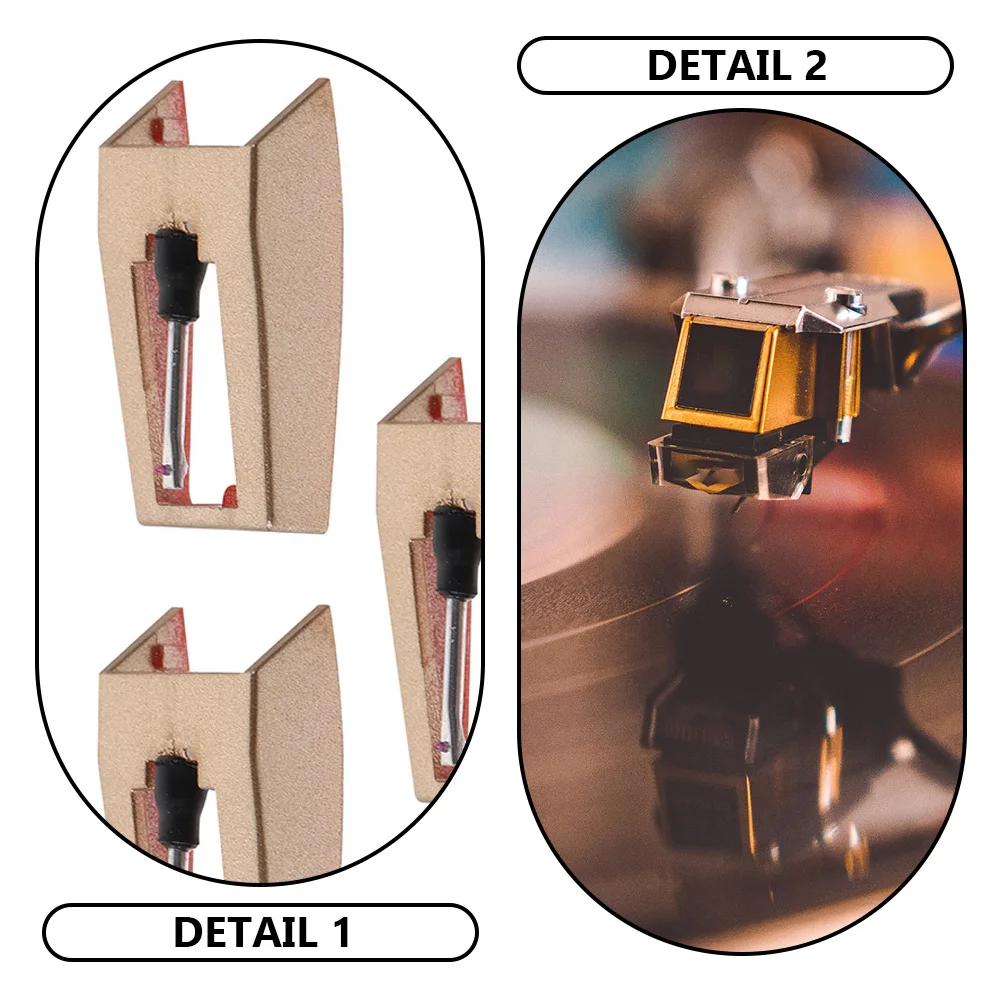 

3PCS Red Gem Aluminum Stylus Cartridge for Record Player Turntable Vinyl Needle Replacement DJ Equipment Accessories