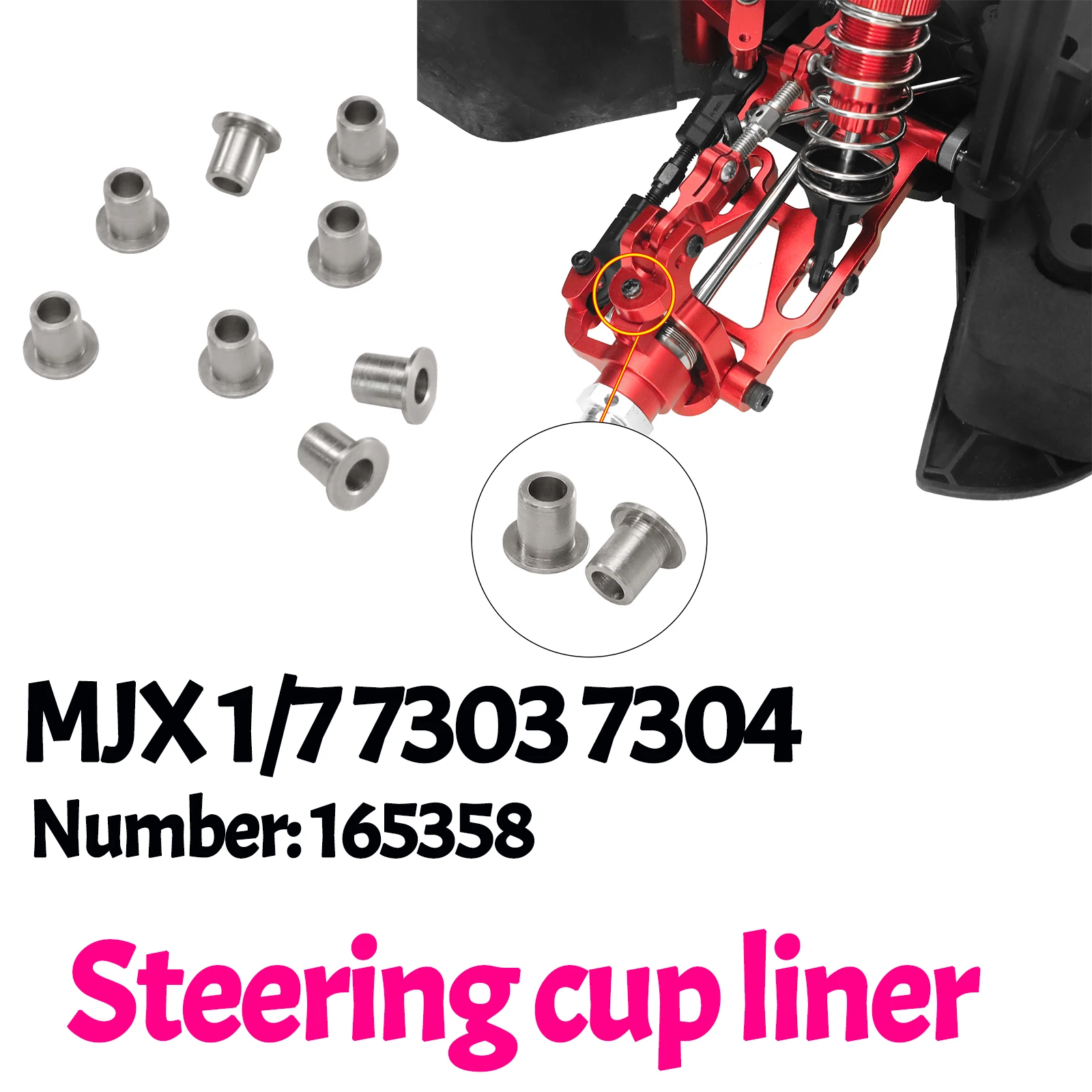 8PCS Steering seat liner FOR MJX HYPER GO 7303 7304 1/7 pull remote control car number 165358 modification upgrade parts