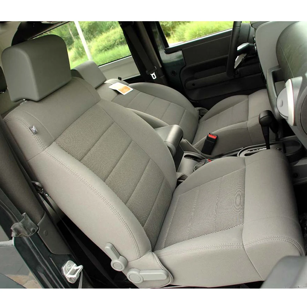 

Car Special Seat Cover For Jeep Wrangler 2 Door JK 2008 2009 2010 Full Surround PU Leather Seat Cushion Auto Seat Protection Pad