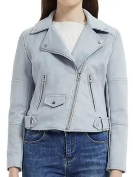 2025 새로운 가을 겨울 여성 모터 바이커 부드러운 가짜 스웨이드 가죽 자켓 여성 캐주얼 짧은 레드 매트 streetwear 코트 의류