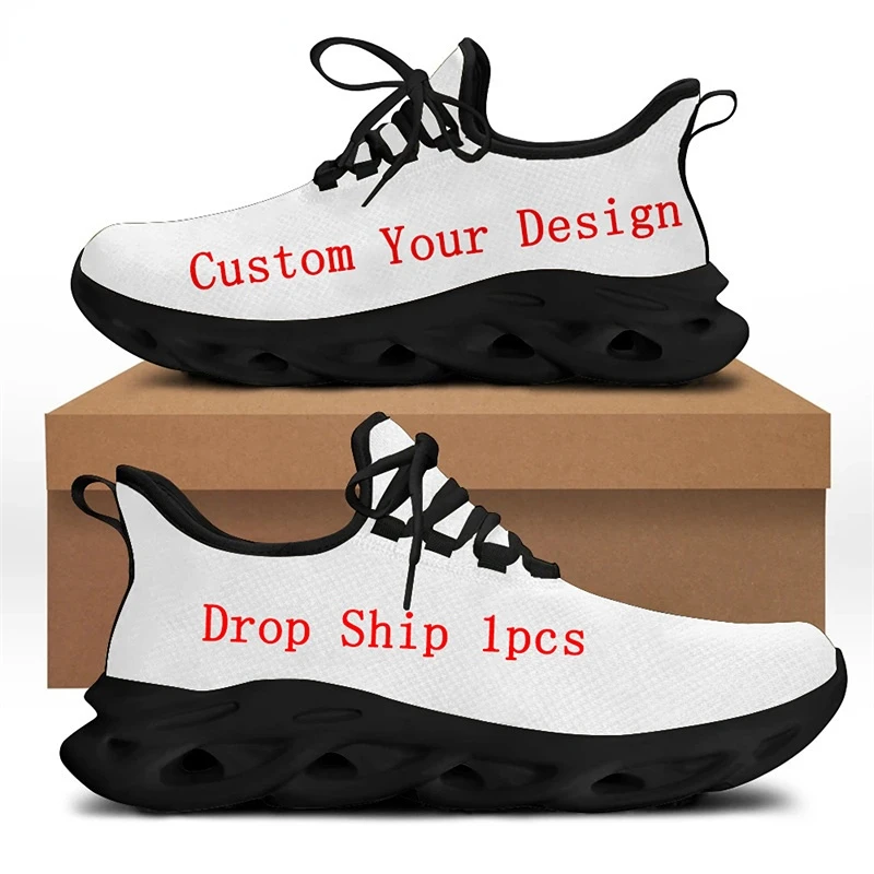 

HOMDOW Custom Your Logo/Pictures/Text/Name Casual Men's Walking Shoes Breathable Man's Felx Control Sneakers Flats Shoes