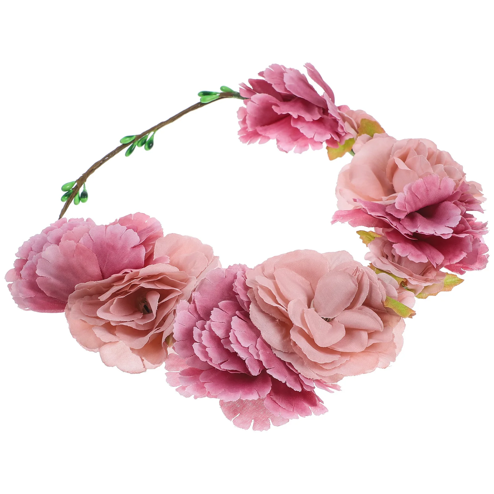 

Floral Garland Crown Flower Headband for Women Wedding Festival Party Light Cafe Photography Hair Accessories Elegant