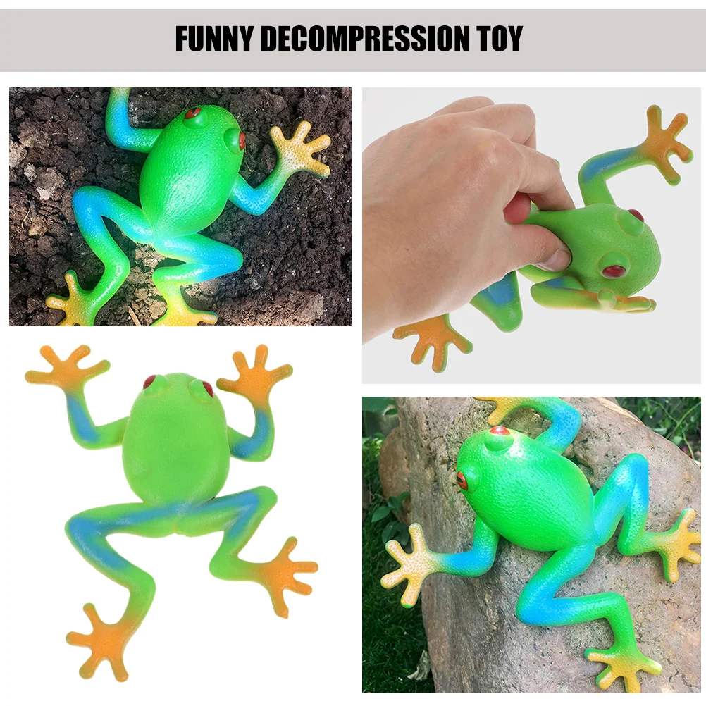 4 Pcs Slow Rised Squeeze Frog Vent Class Shaped Toy Child Miniature Sensory Toys Children’s