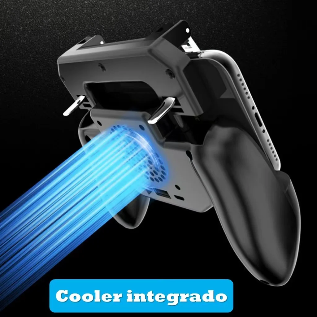 Controlador Gamepad para Android e iOS, telefone móvel com refrigerador, bateria externa, bateria de recarga, 2000mAh