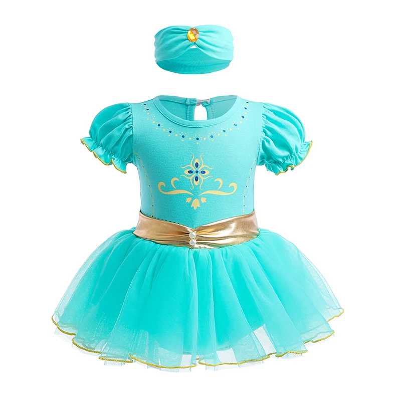 Baby Romper TUTU Dress With Headband Infant Baby Princess Girl Clothes Size 3-18M Cute Design Baby Dress Party Costumes