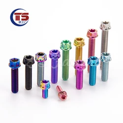 TS 10pcs Factory Gr5 Titanium Screw M5/M6X8/10/15/20/25/30/35/40mm Motorcycle Modification Screw