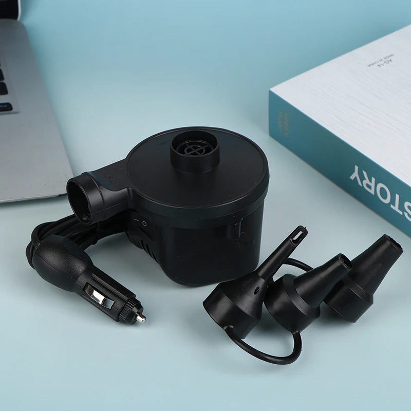 Portable Electric Inflatable Pump With 3 Nozzles Air Mattress Boat Auto Air Inflatable Pump For Car Home Use Camping Inflator