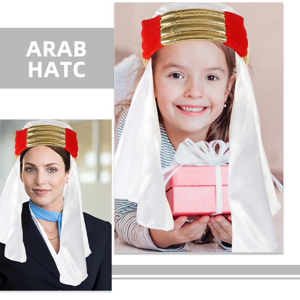 

2pcs Arabian Hat Cosplay Decor Headwear Costume Accessory For Festival Stage Performance Lightweight Prop