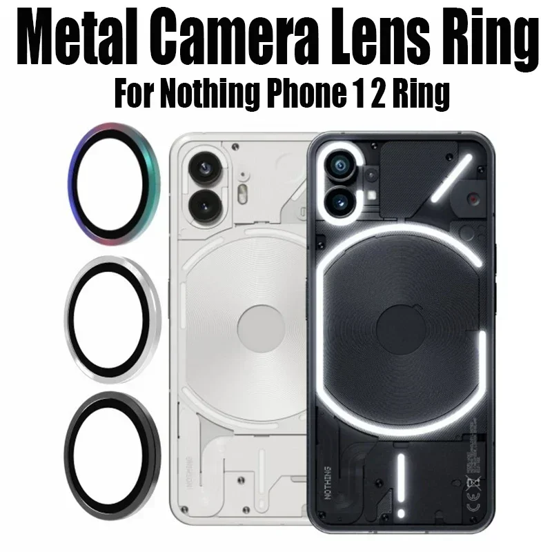 Anillo de lente de cámara de Metal para Nothing Phone 2 1, Protector de lente de cámara de cobertura completa, película protectora de Metal para Nothing Phone1 2 Ring