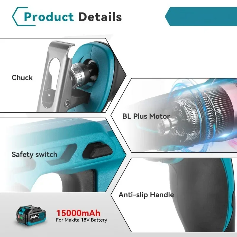 18V bürstenlose Säbels äge Hands äge Säbel Multifunktion ssäge zum Schneiden von Metall-Holz rohren mit 4-Blatt-Kit für Makita-Batterie