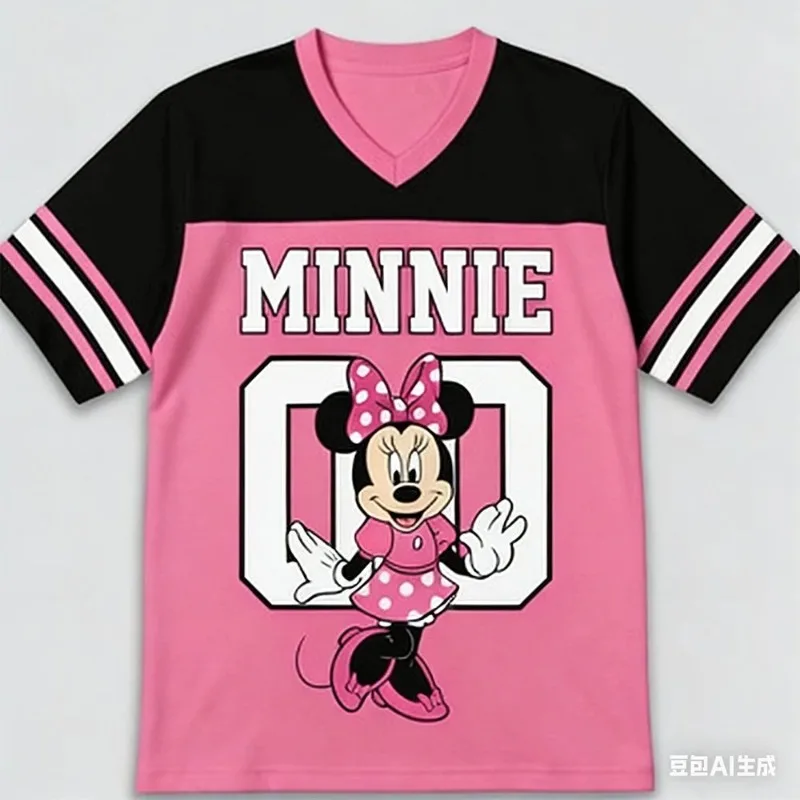 Summer _ New _ Mickey _ Home _ T-shirt _ Cartoon _ Sportswear _ Women _ Men _ Newborns _ Wounded _ Lightweight _ Respirator image 3