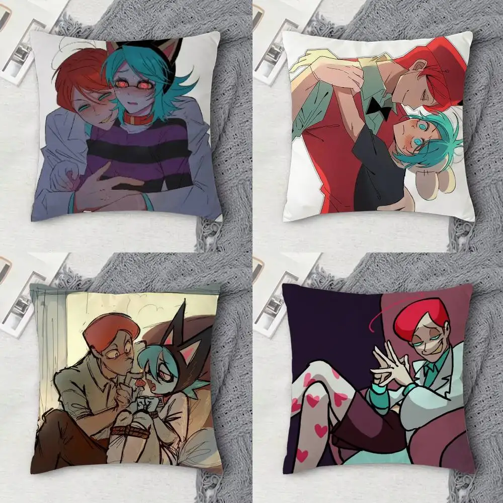 

PSYCHO CUTIES Double-sided Printed Square Decorative Cushion Cover for Sofa Living Room Home Decor