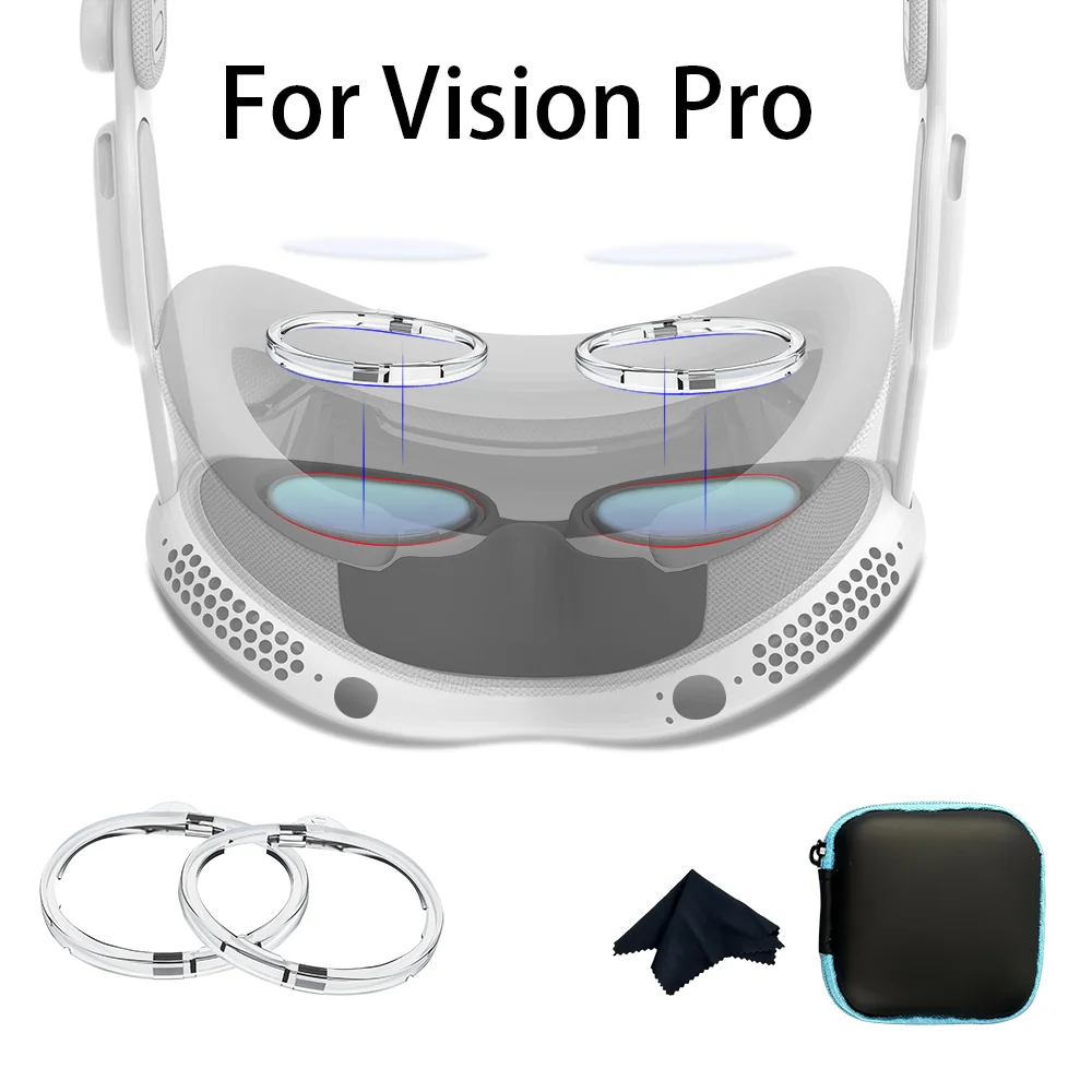 Light Frame Bumper for Vision Pro VR Headset Glasses Magnetic Eyeglass Protection Accessory