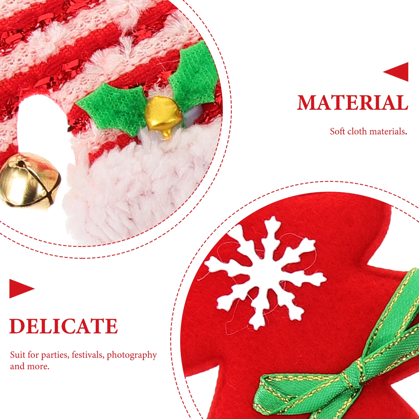 

7pcs Christmas Headb Lovely Hair Hoop Xmas Headwear Reindeer Antler Adult Kids Clasp Hat Accessory Santa Cap