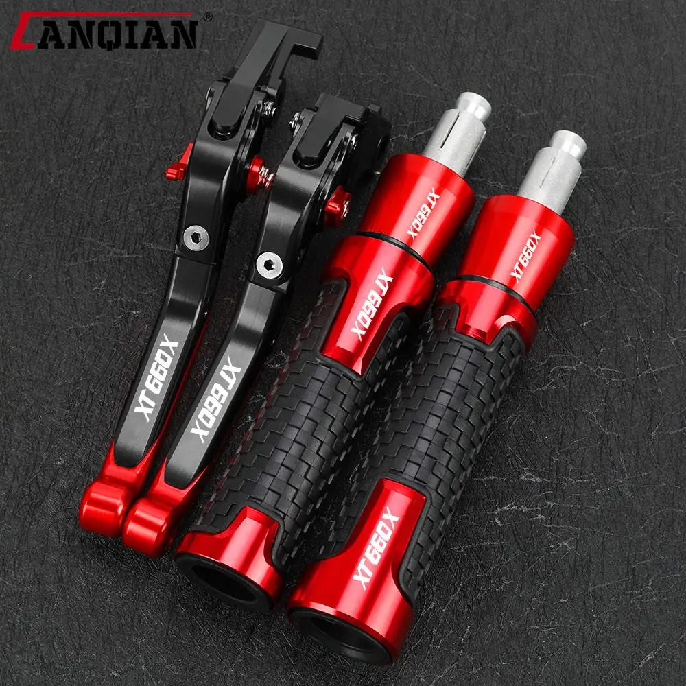 

For YAMAHA XT660X XT 660X XT660 2004-2015 2016 Accessories Motorcycle Adjustable Brake Clutch Levers Handlebar Hand Grips ends