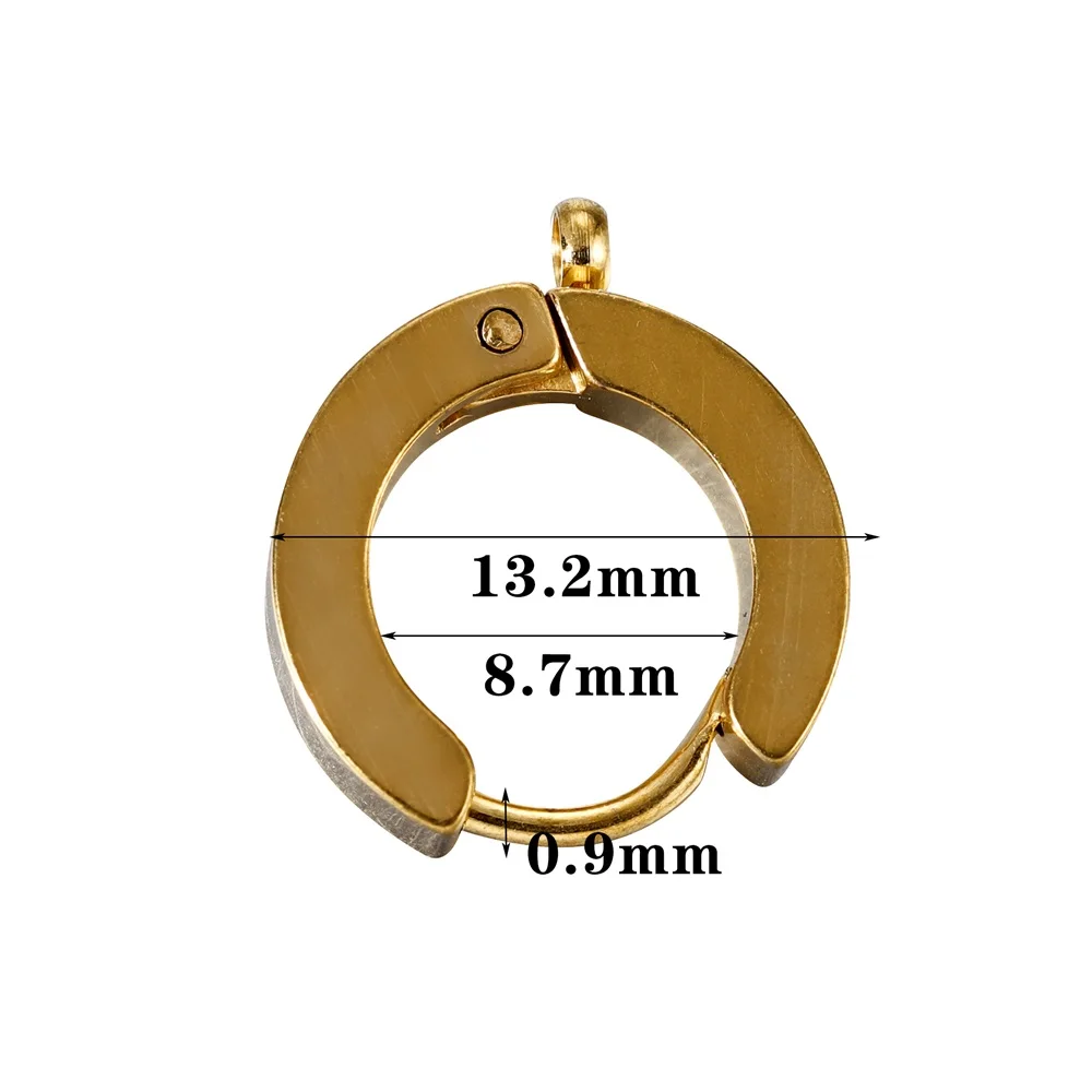 10 Stks/partij Rvs Gold Huggie Earring Haken Met Loop Ronde Oor Post Met Open Jump Ring Voor Diy Sieraden componenten