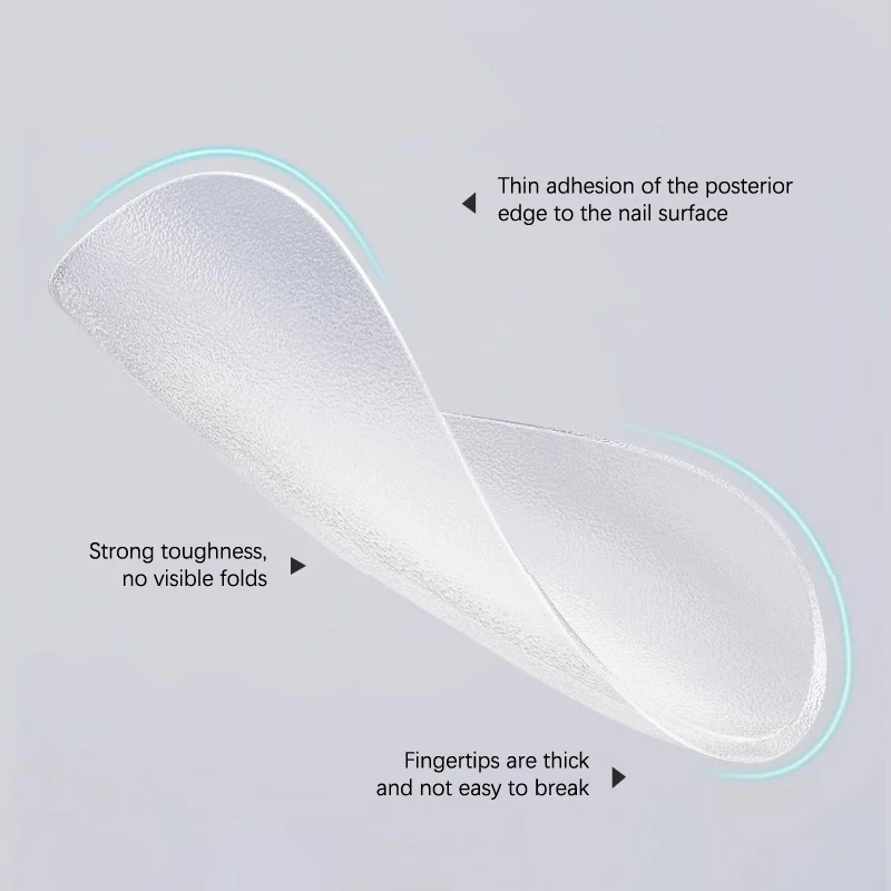 100Pcs/box XS/S/M Fake Nails No Polishing No Trace Press On Nails Clear Artificial Thin Nail Tips For Nail Extension Home DIY