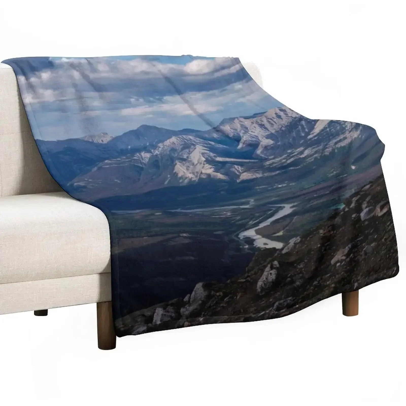 Canadian Rockies Throw Blanket blankets and throws Picnic wednesday Decorative Sofa Blankets