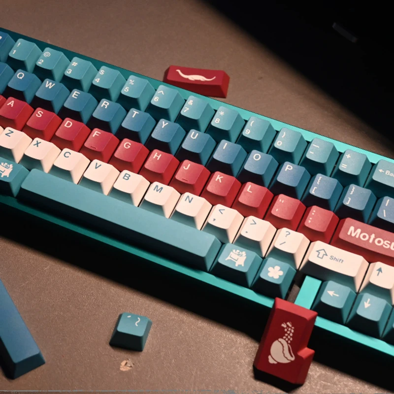 1 Set KKB Lake Motosu Keycaps PBT Dye Subbed Key Caps Cherry