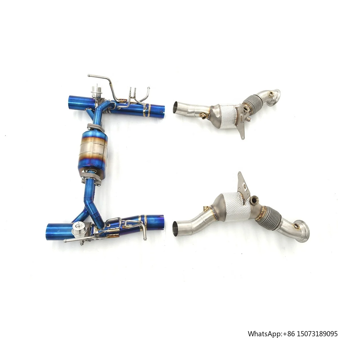 

Top Quality Titanium Full Exhaust System for F8 3.9L 2019+ with Catless Downpipe Heat Shield