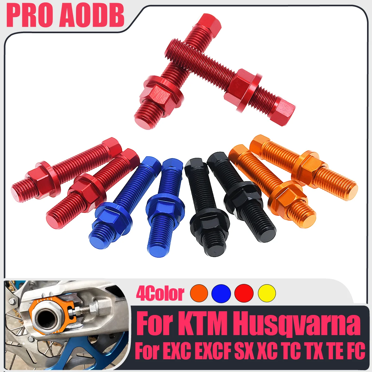 

For Husqvarna Motocross parts Rear Axle Blocks Chain Adjuster Bolt 125-701 Enduro 701 Supermoto NORDEN 901 TC FC TX FX TE FE FS