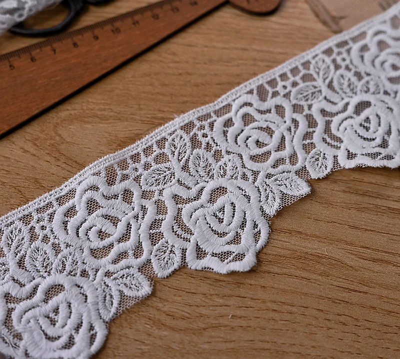 Handmade Cotton Lace Fabric, Embroidery, DIY Garment, Needlework, Sewing Accessories, Clothing Decoration, 14Yards, 7cm, 172