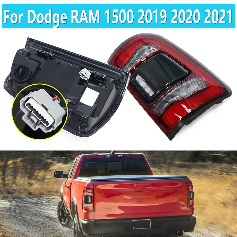 For Dodge RAM 1500 2019 2020 2021 Car Rear Tail Light Cover Fog Lamp Turn Signal Light Warning Stop Brake 68262532AH 68262533AH