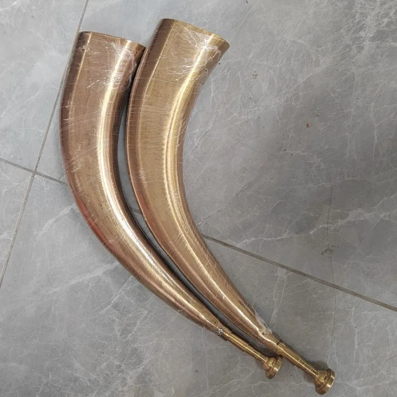 35 CM Copper Horn Ethic Blowing Horns Beginner Adults Practice Playing Folk Brass Horn Chinese Traditional Wind Instruments