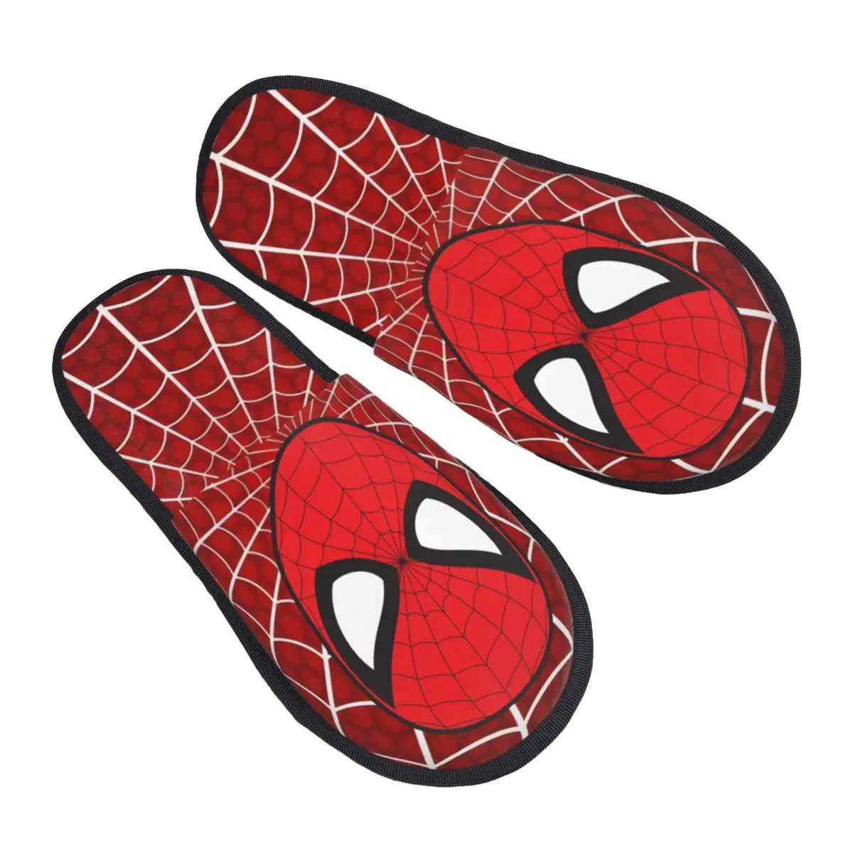 Custom Spider Man Anime Memory Foam Slippers Women Comfy Warm Superhero House Slippers