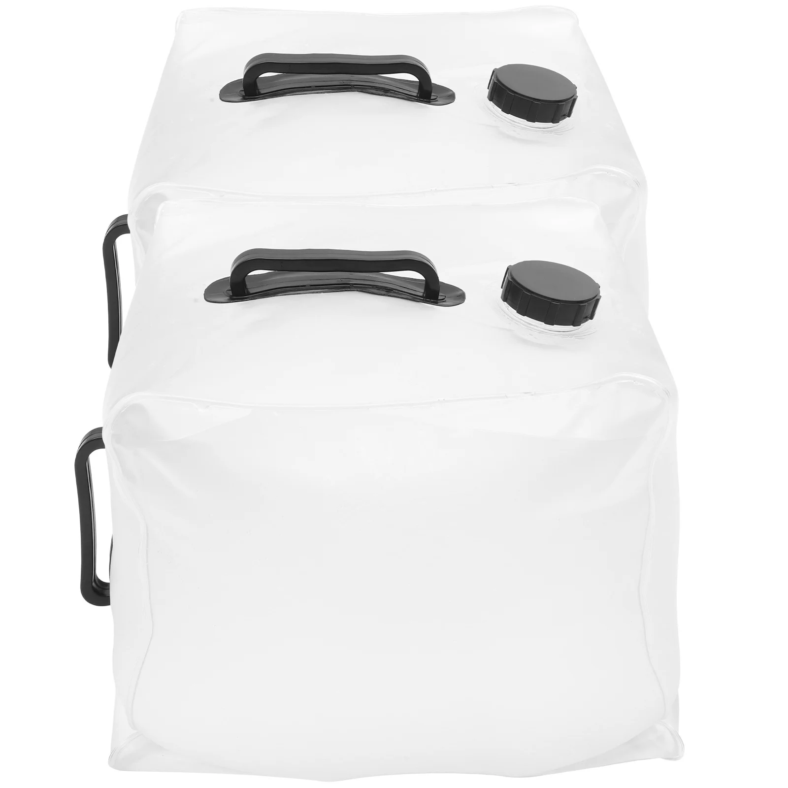 2 قطعة حاوية المياه المحمولة في الهواء الطلق قابلة للطي سعة كبيرة إبريق الماء التخييم تخزين دلو دلو قابل للطي