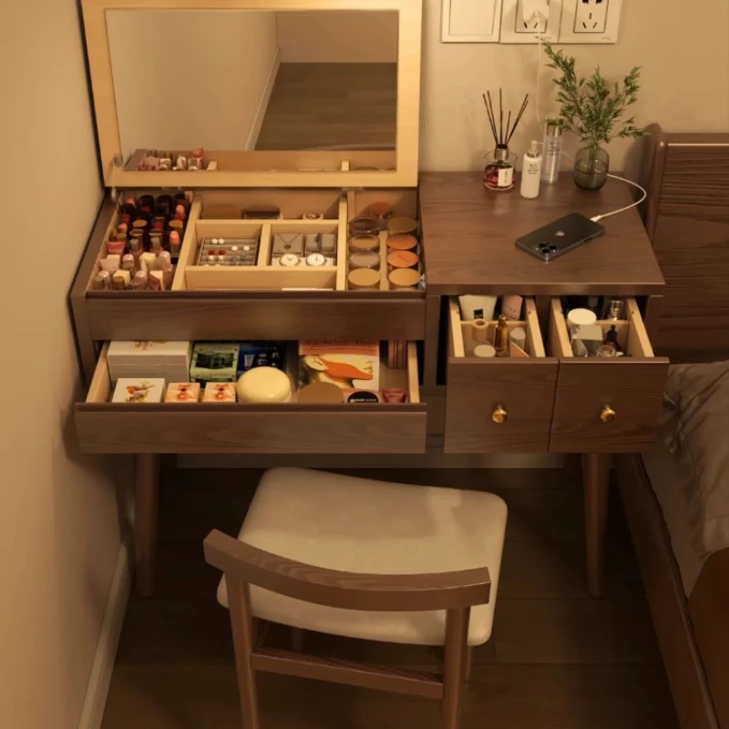 

Wood Dresser Makeup Vanities Room Cabinet Modern Simple Small Apartment Storage Comfortable Muebles Para Hogar House Furniture