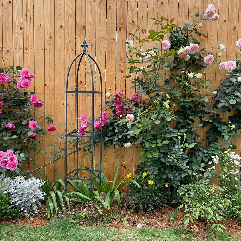 Heavy Duty Square Climbing Frame – Garden Plant Support For Vine, Rose, Dill, Tomato & Jasmine