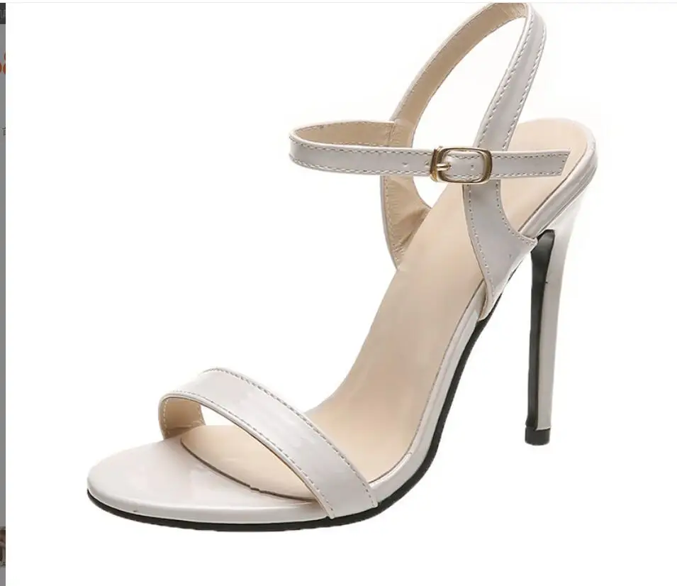 

Summer New Fashion Sandals Comfortable and Fashionable One Word Buckle Open Toe High Heel Stiletto Sexy Women's Shoes Large Size