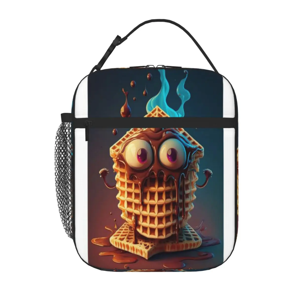 Hot Sale Weird Waffle Abstract Thermal Lunch Bag Lake Picnic Lightweight Lunch Bag