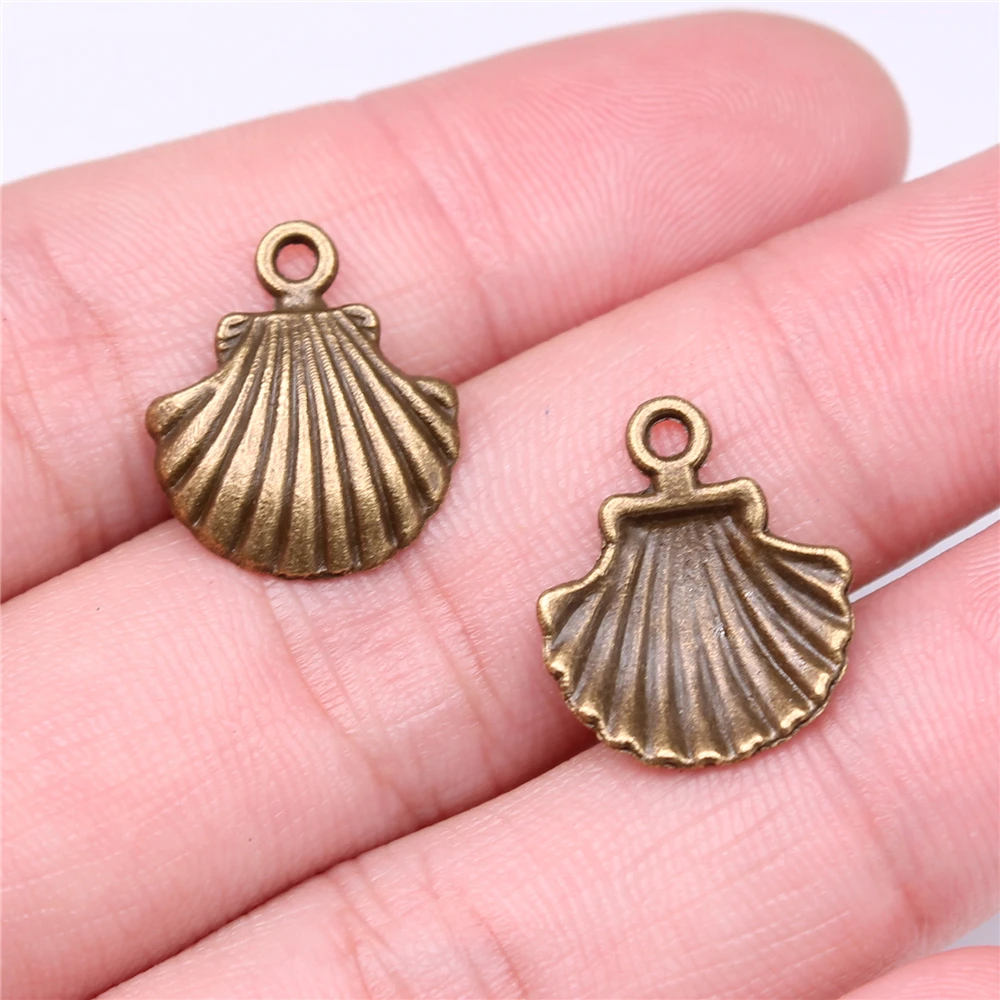 WYSIWYG 20pcs 18x15mm 3 Colors Shell Charm Seashell Charm For Jewelry Making