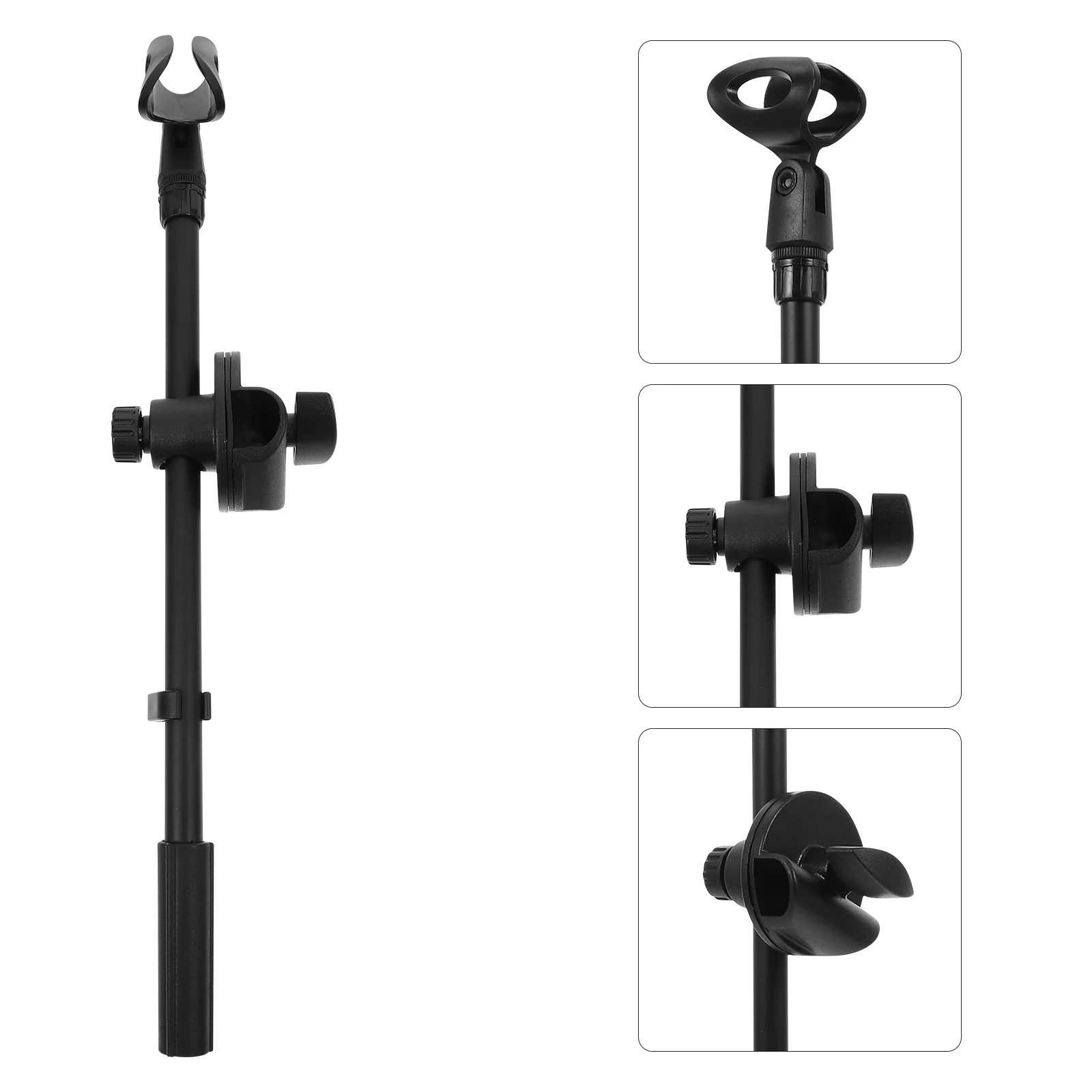 

Microphone Stand Tilting Rotating Boom Arm Metal Desktop Household 360-Degree Dual Clip Office Microphones