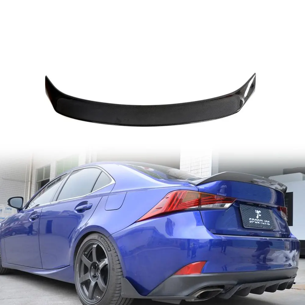 

For Lexus IS250 IS300 IS350 Sedan 2014-2020 Dry Carbon Fiber Rear Trunk Spoiler Boot Wing Lip