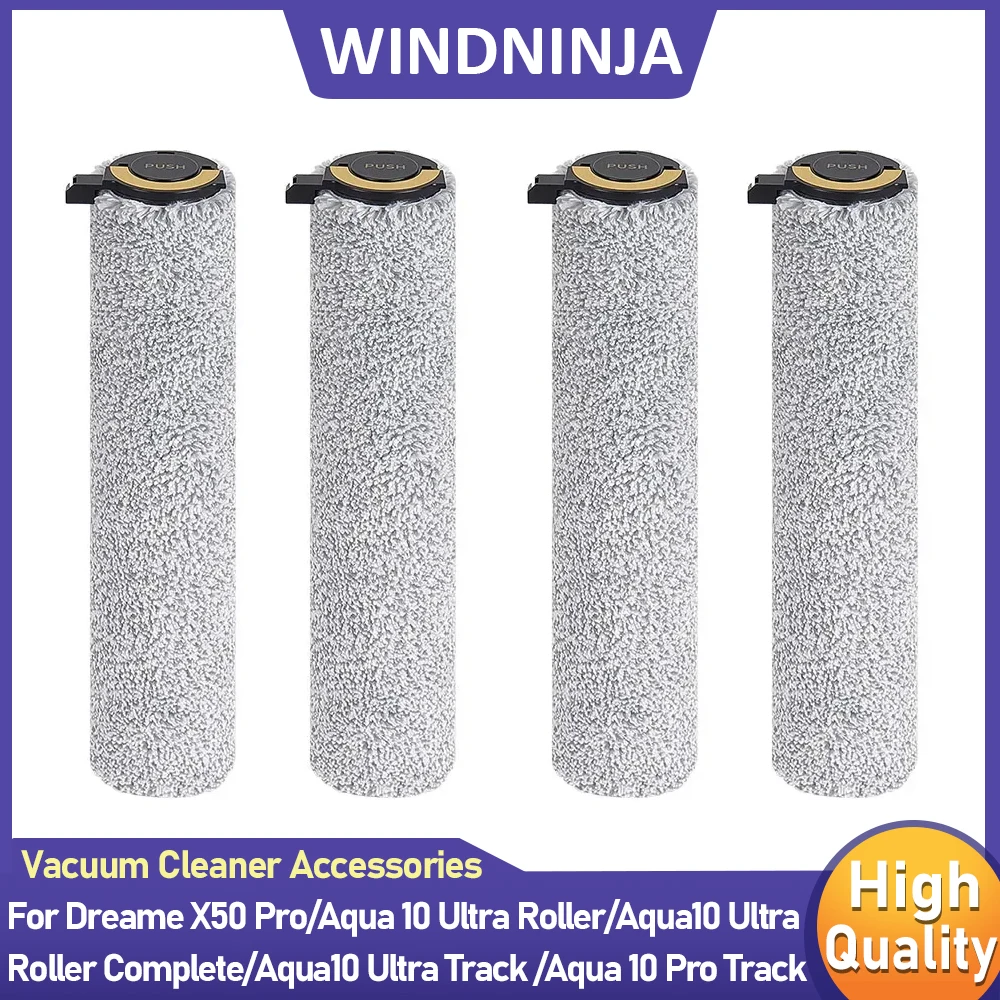 For Dreame Aqua10 Ultra Roller/Aqua10 Ultra Track/Aqua 10 Pro Track/X50 Pro Robot Vacuum Cleaner Roller Mop Brush Cloth