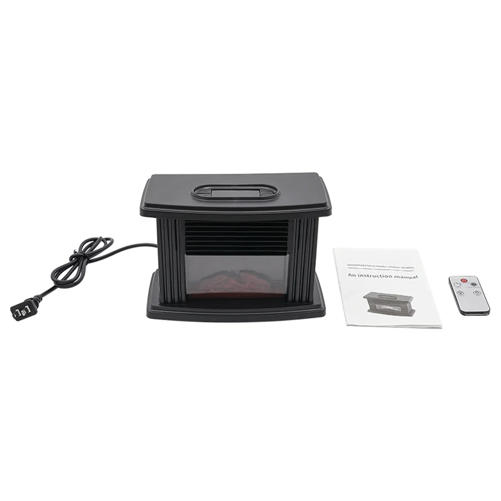 Electric Fireplace Heater, 1000W Small Infrared Fireplace Stove with 3D Flame Effect, Adjustable Temperature for Home Use