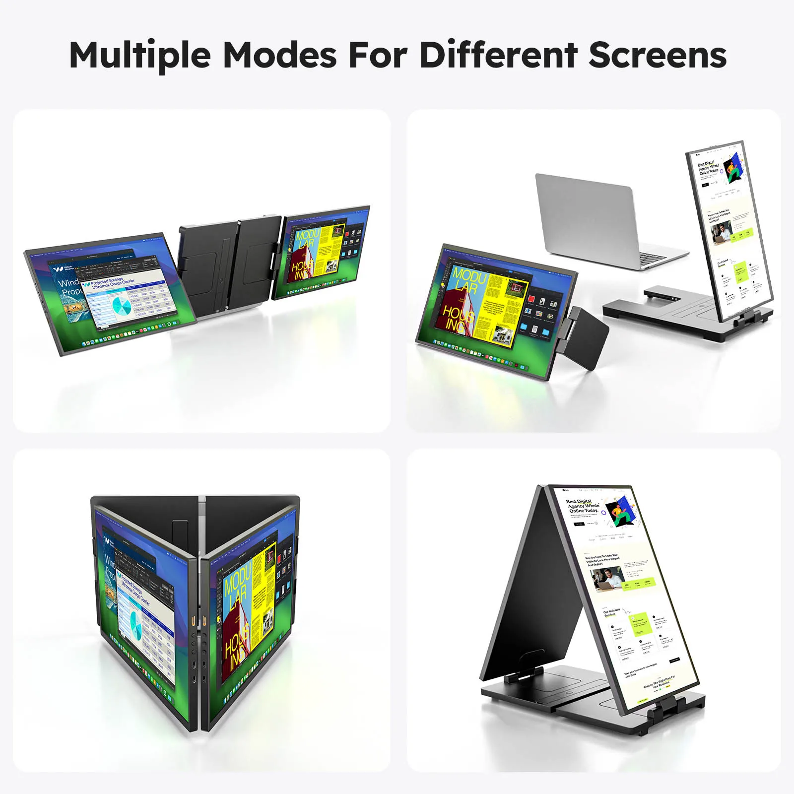 Dopesplay 15.6 tripe extensor de tela para laptop 1080 fhd ips extensão de exibição externa monitor duplo para mac chrome mini pc xbox