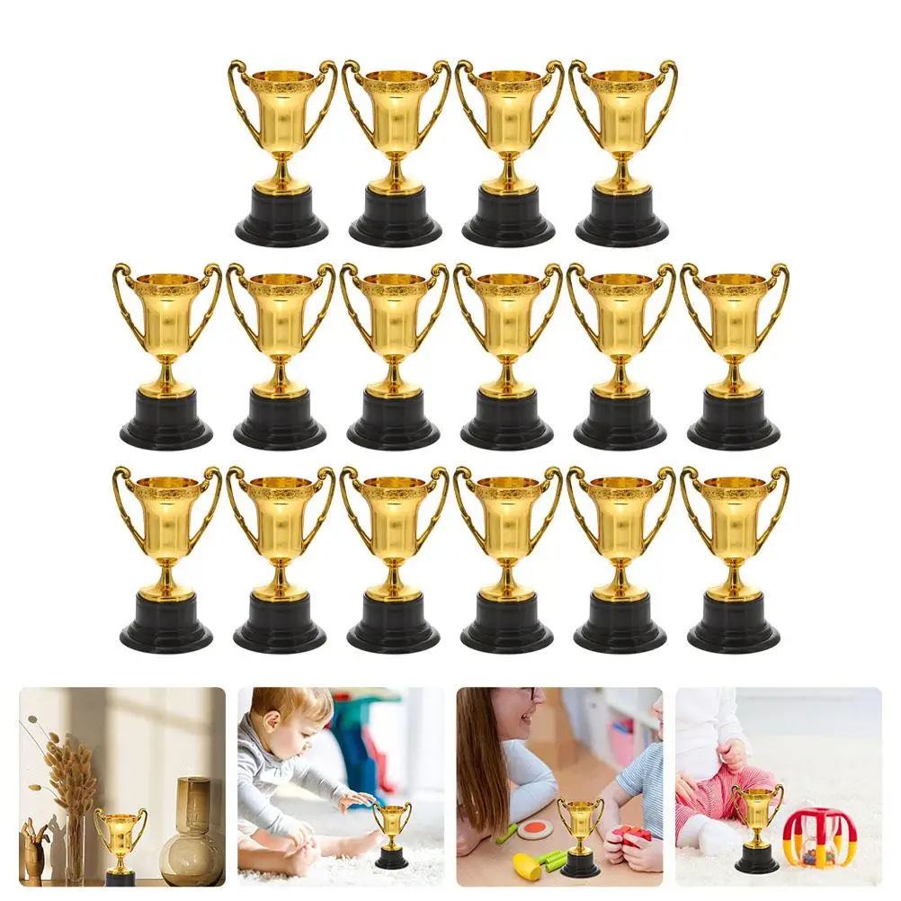 16 Pcs Kid Trophies Race Game Trophy Basketball Small Plastic Toddler Toys for Boys