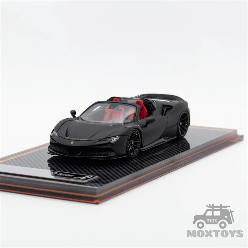 U2 1:64 SF90 Spider Novitec Rosso / Yellow / Matt Black limited399 Resin Model Car