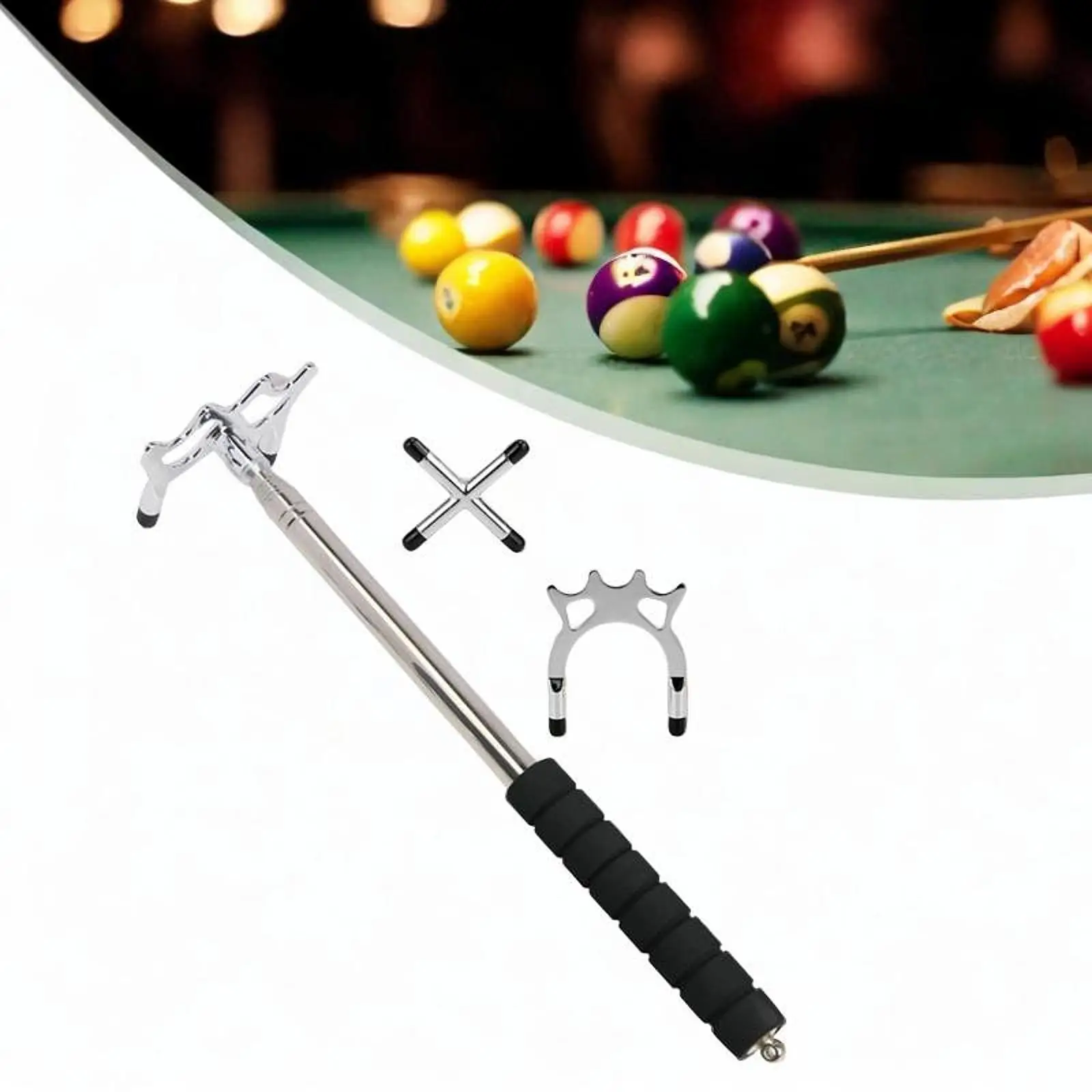 Billiards Cue Stick Bridge Snooker Pool Cue Rack Pool Cue Accessory Billiard Pool Cue Rest for Practice Billiard Players