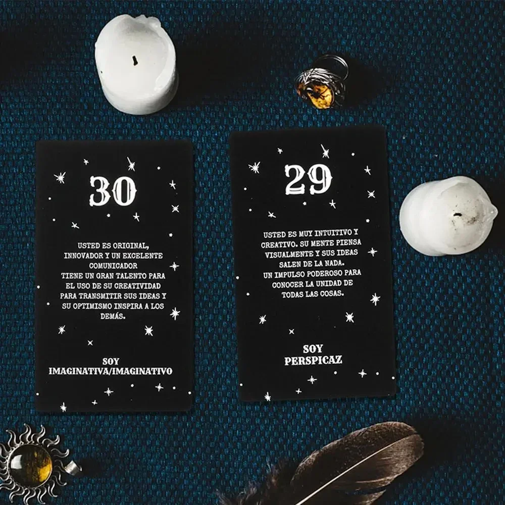 Cartes de Tarot avec Messages de numéro d'ange, cartes Oracle pour divination du destin, jeu de société pour fête en famille