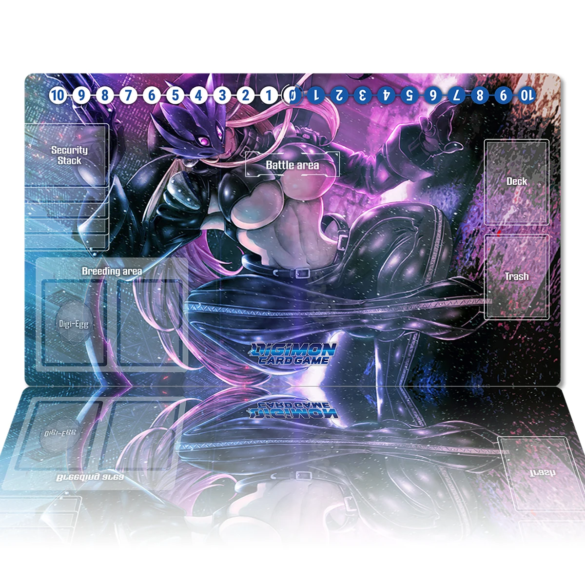 Anime Digimon Playmat Lady Devimon DTCG CCG Board Game Trading Card Game Mat Custom Gaming Mouse Pad Rubber Desk Mat Free Bag